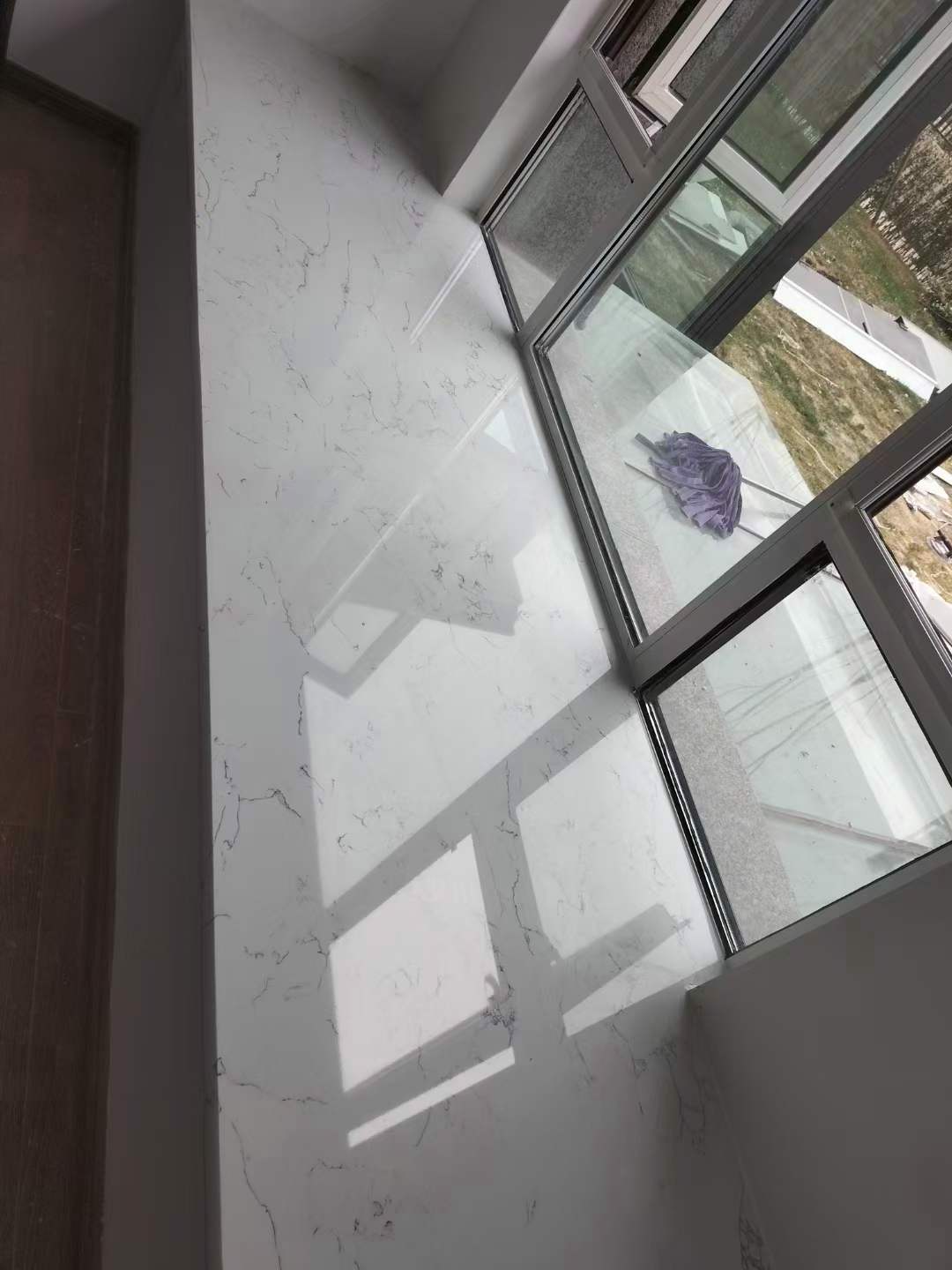 Full body polished surface indoor cut to custom size artificial marble windowsill