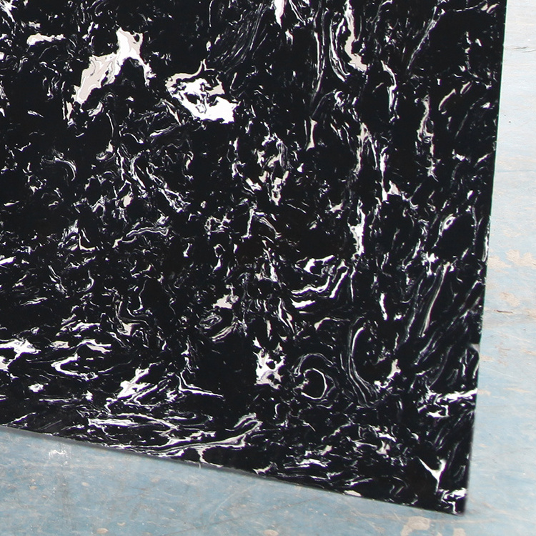 Terrazzo Flooring Floor Tiles Material 3mm Artificial Marble Stone Pure Quartz Top For Table Black Granite