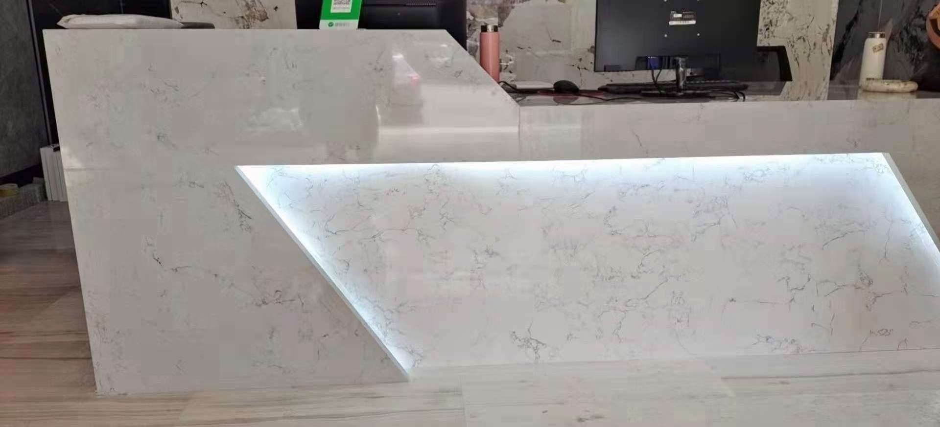 New design real stone lightning indoor white artificial marble windowsill