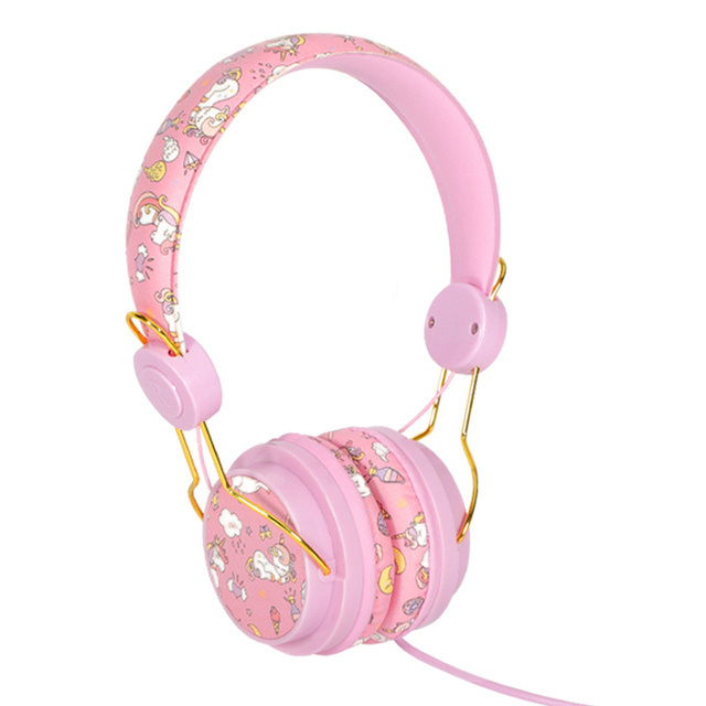 Unicorn Wired Headphone With Mic Girls Daughter Music Stereo Earphone for PC Phone Helmets Kids Boy Gifts Children Headphones