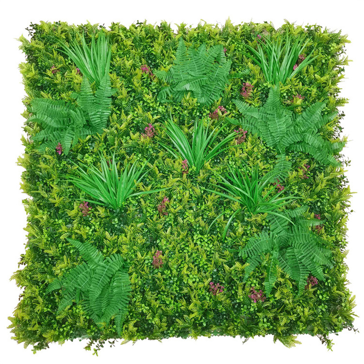 wall mounted outdoor panels artificial hedge fence backdrop grass wall background with flowers