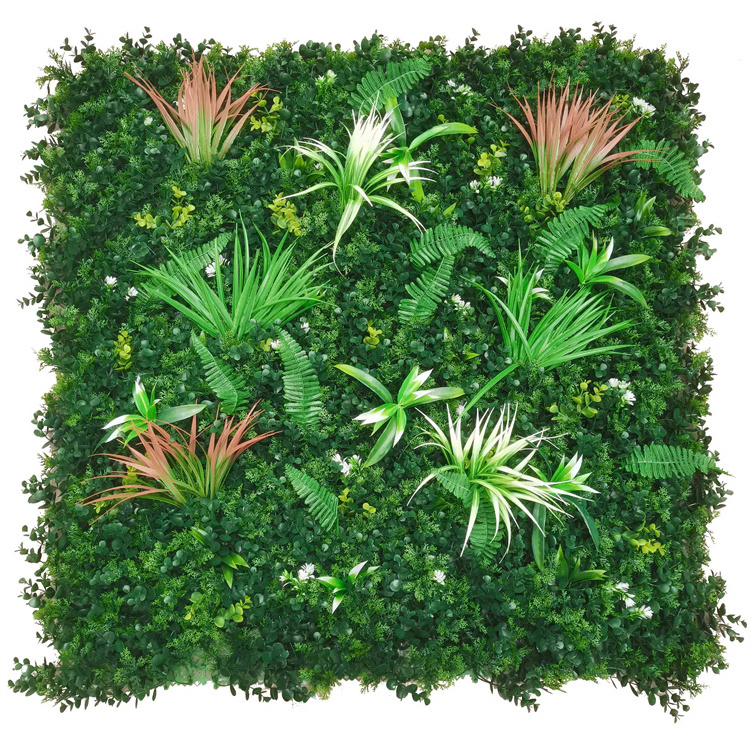 wall mounted outdoor panels artificial hedge fence backdrop grass wall background with flowers