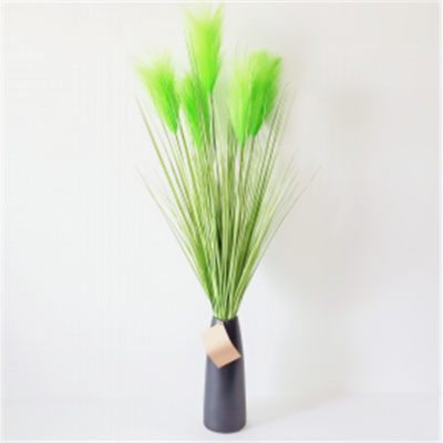 nordic home decor artificial reed fabric bunches fake decorative indoor green reed pampas grass onion grass plants