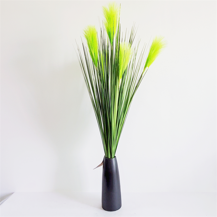 nordic home decor artificial reed fabric bunches fake decorative indoor green reed pampas grass onion grass plants