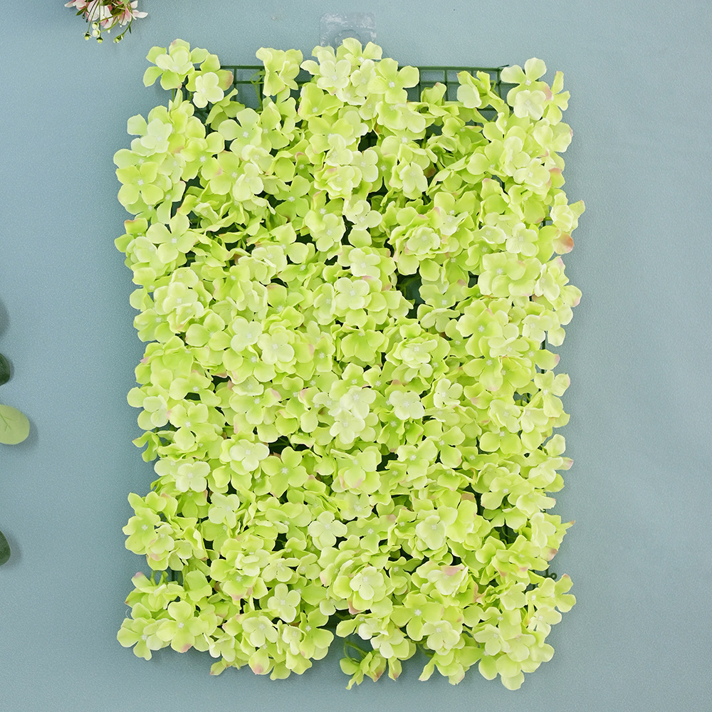 New Silk Hydrangeas Artificial Decorative Flower Wall Panel Plant Backdrop Flower silk floral wall panel For Wedding