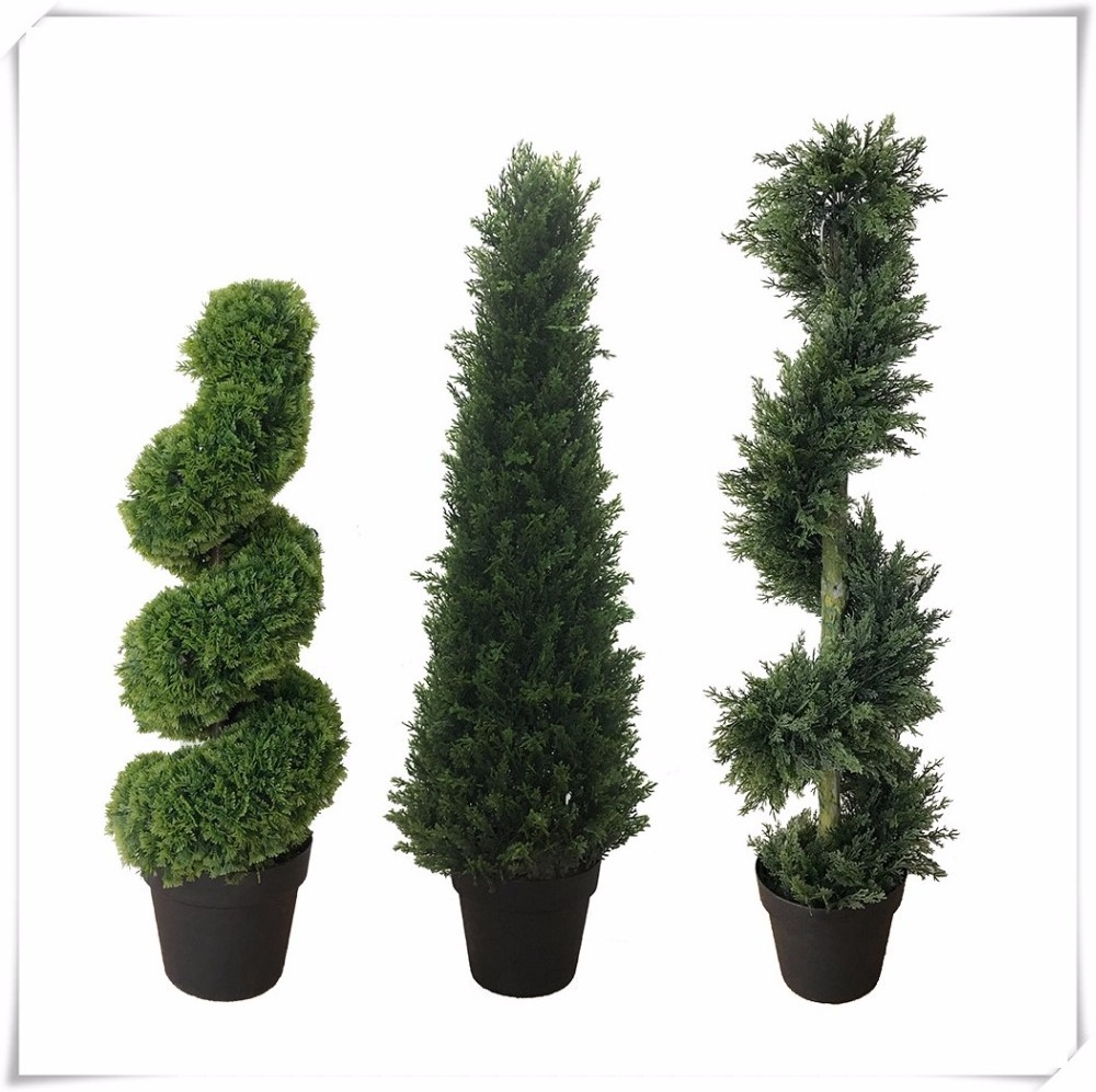 High Quality Custom Artificial Topiary Trees Artificial Boxwood Spiral Tree ball tree arbol en espiral arvore topiaria