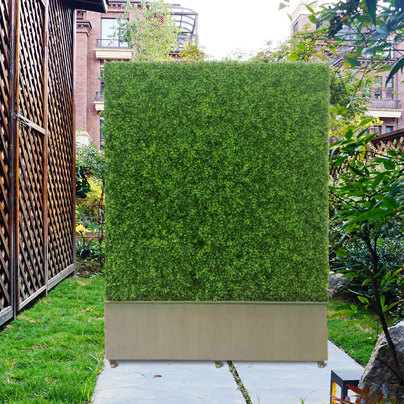 Factory direct topiary boxwood hedge plastic greenery artificial plant grass wall panels for garden home decor