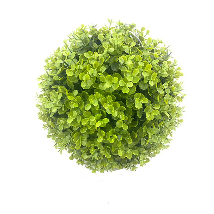 Cheap artificial eucalyptus ball topiary grass boxwood ball hanging grass ball for garden home decoration