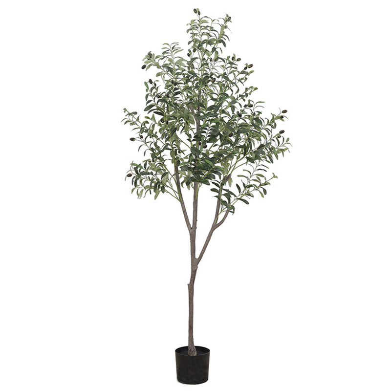 plastic plants tree thick fake faux artificial olive tree