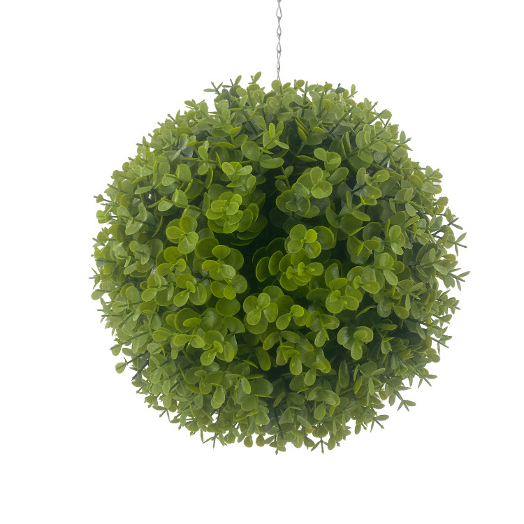 Cheap artificial eucalyptus ball topiary grass boxwood ball hanging grass ball for garden home decoration