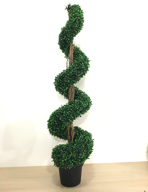 High Quality Custom Artificial Topiary Trees Artificial Boxwood Spiral Tree ball tree arbol en espiral arvore topiaria