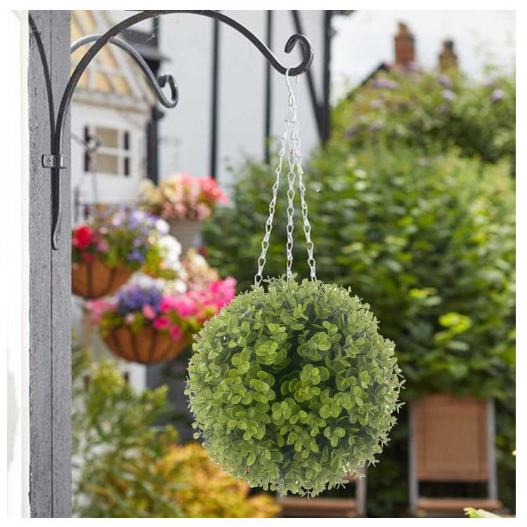 Cheap artificial eucalyptus ball topiary grass boxwood ball hanging grass ball for garden home decoration