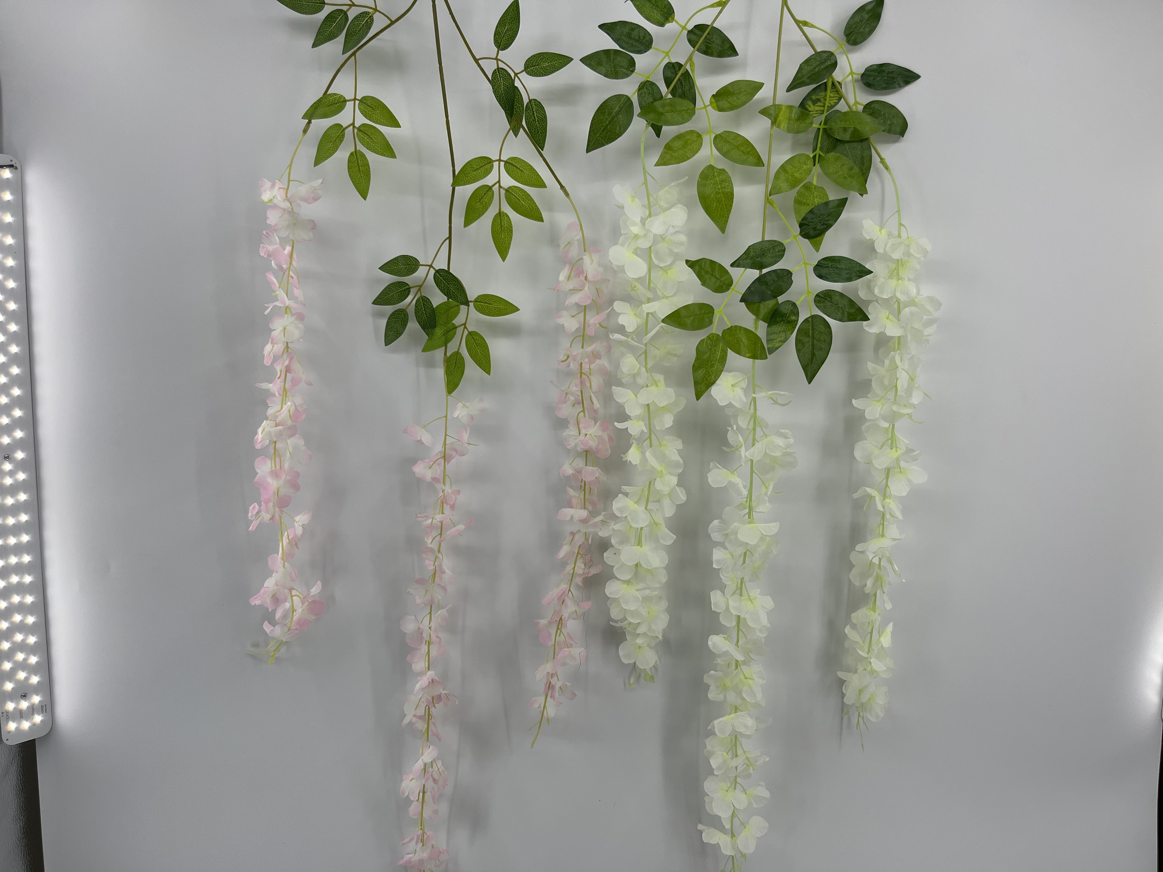 Hot Sale Artificial Wisteria Flowers Vines Garland Hanging Plants wall foliage wedding decoration