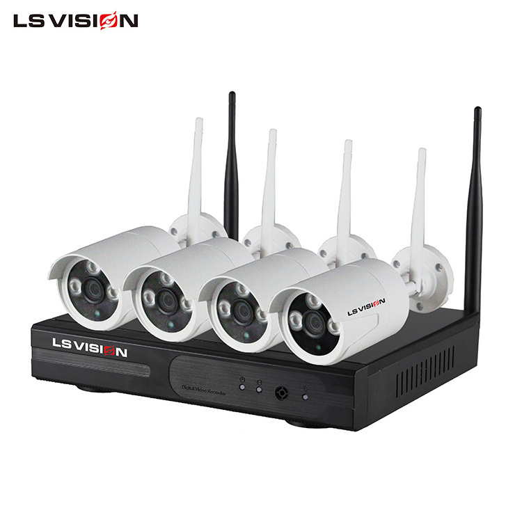 H.265 2MP Outdoor Wireless Set Security Video Camera Surveillance 4ch Wifi NVR Kits CCTV Surveillance Kit