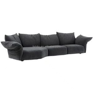 hot selling italian style irregular petal living room hotel cloth furniture set sofa for home