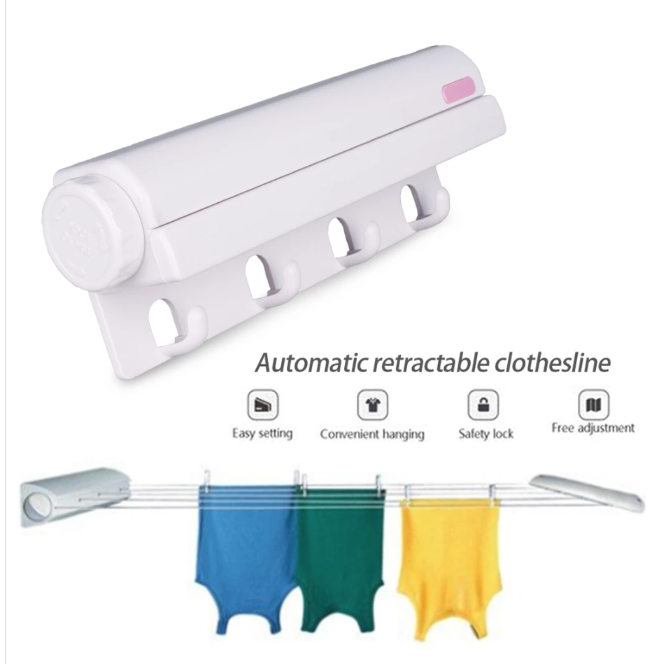 Hot Sale Clothes Drying Retractable Clotheslines Outdoor Rack Laundry Adjustable Clothesline