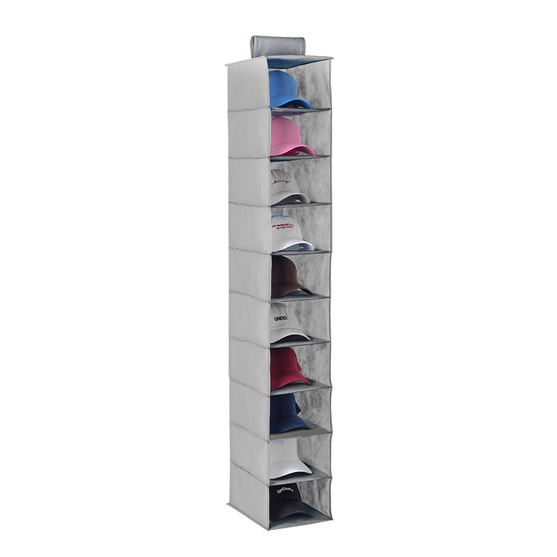 Non-woven Fabric Hanging Storage Bag Hanging Hat Underwear Storage Rack Ten-layer Shoes Buggy Bag