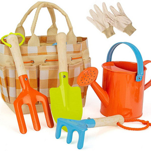 Watering Can Kids Gardening Shovel Rake Tote Bag Children Garden Tools for Kids Toy Playing Children Gardening Tools Set