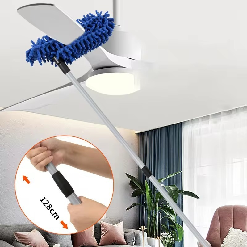 Microfiber Ceiling Fan Duster with Long Extension Handle Microfiber Chenille Flexible Ceiling Fan Brush