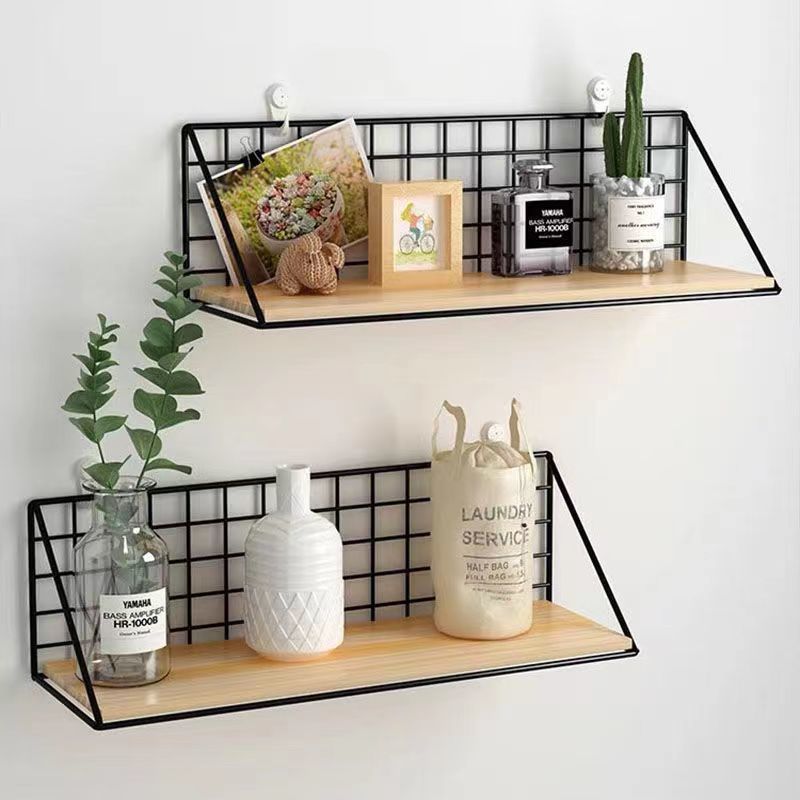 Punch free sorting iron art storage wall mounted shelf Wall Mounted Dish Rack Wall Mounted Coffee Mug Rack