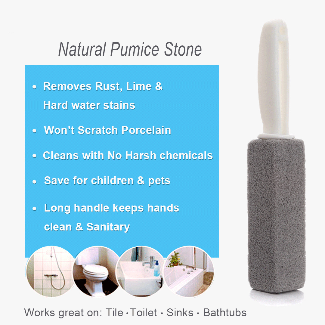 Epsilon pumice brush with long handle pumice stick Pumice Stone On Stick Cleaning Stone