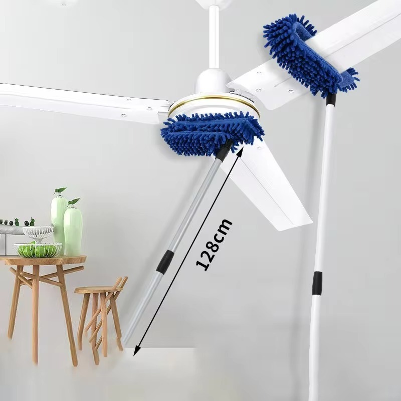 Microfiber Ceiling Fan Duster with Long Extension Handle Microfiber Chenille Flexible Ceiling Fan Brush