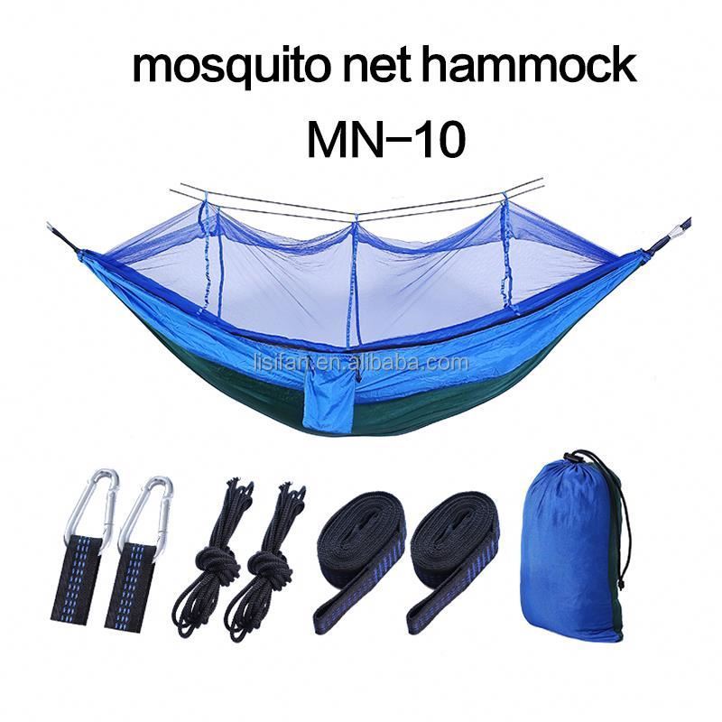 Single & Double Camping Hammock With Net Nylon Portable Hammock Tree Straps