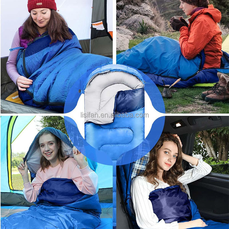 3 Season Warm & Cool Weather  Summer Spring Fall Lightweight Waterproof Camping Sleeping Bag for Adults Kids