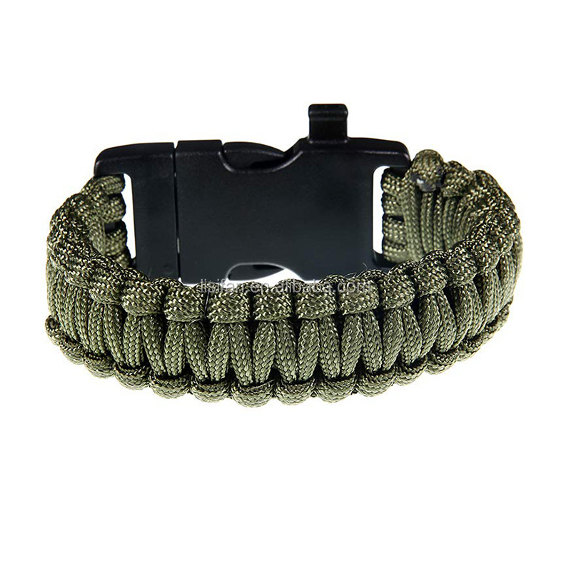 Outdoor SOS Emergency Tactical Emergency Gear Kit Survival Bracelet for Hiking Traveling