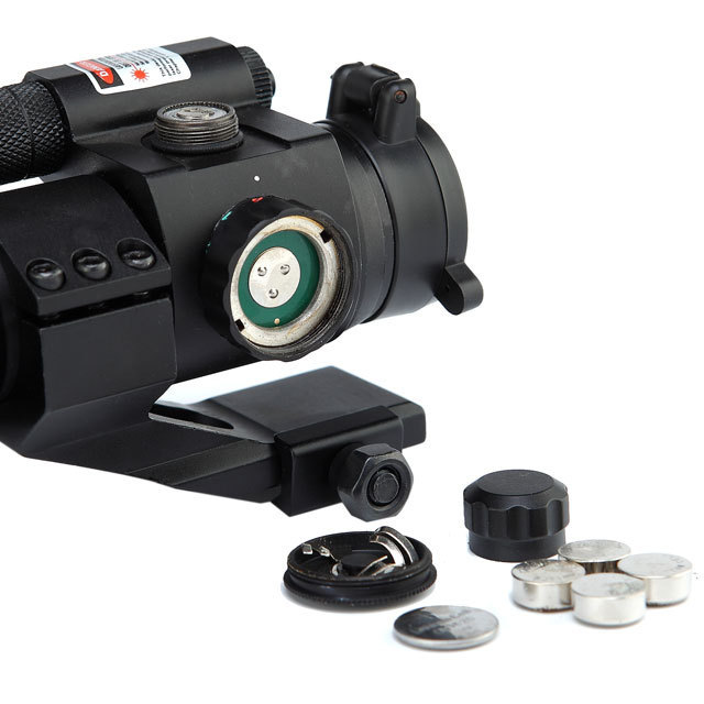 Best Sale High Quality  Red Dot Sight 30mm Dual-Color Scope Sight With Red Laser  For Hunting