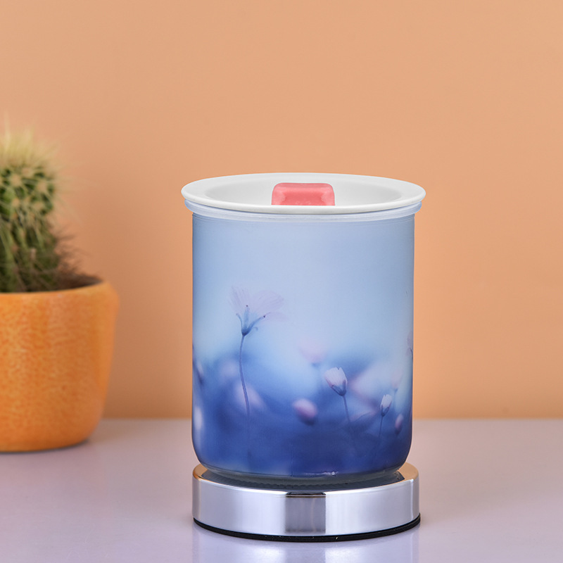 hot sale electric wax melt warmer aromatherapy essential oil burner , soy wax melt burner, 3D glass firework oil burner