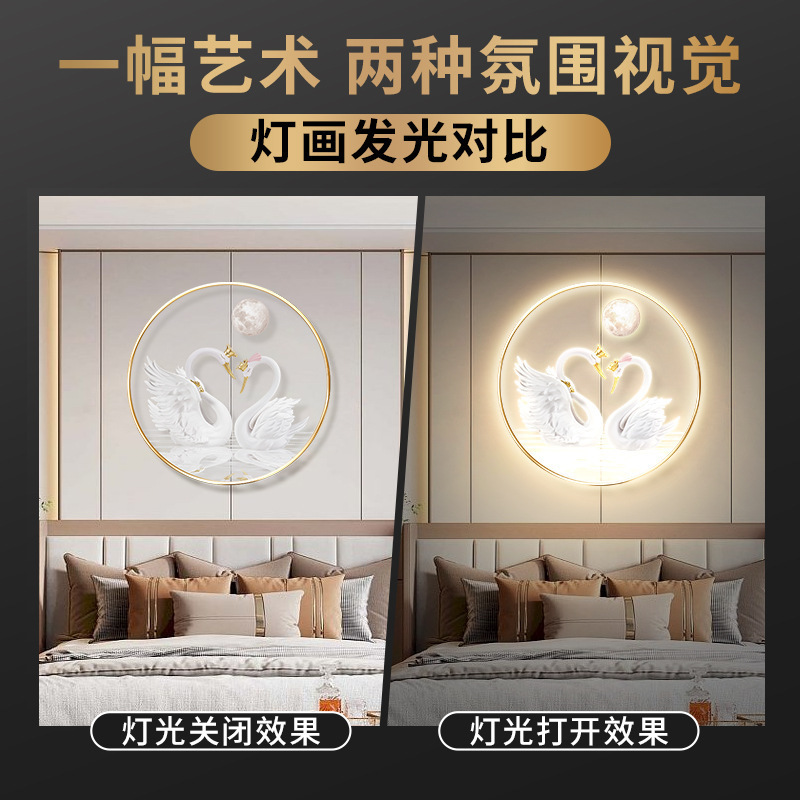 2024 Painting Artwork Uv Print Wood Photo Frame Art Kids Room Led Light Paintings And Wall Arts For Home Decor