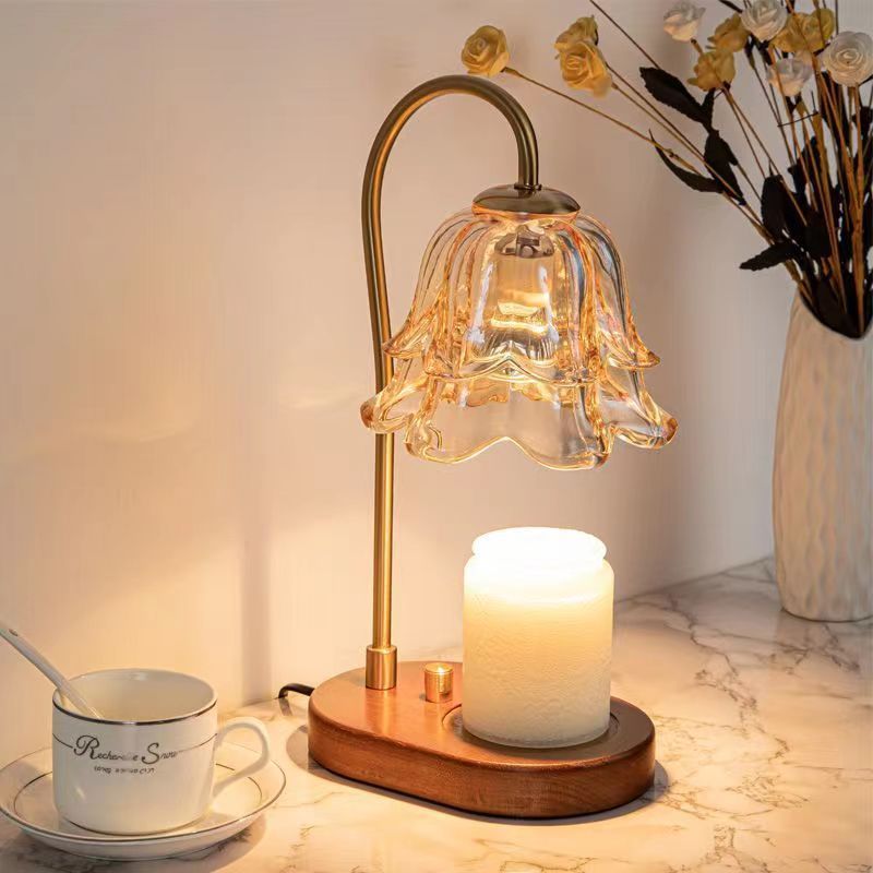 Hot Sale Glass Shade Wax Melts Warmers Electric Metal No Flame Candle Warmer Lamp For Home