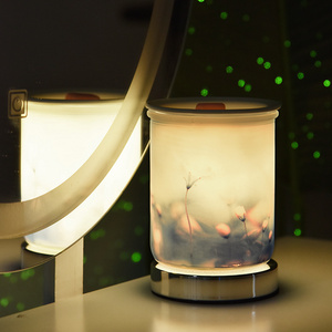 hot sale electric wax melt warmer aromatherapy essential oil burner , soy wax melt burner, 3D glass firework oil burner