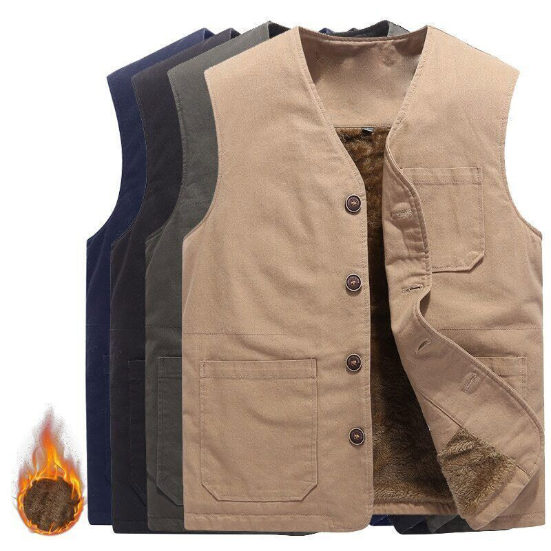 Wholesale Outdoor High-Quality Waistcoats Men's Multiple Pockets Windproof Utility Work Jacket Plus Size Men's Denim Canvas Vest