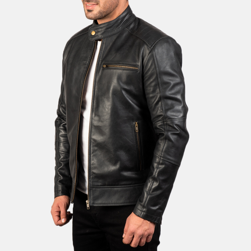 Pakistan custom OEM service winter genuine leather jackets mens bikers motorcycle leather jackets islander Turkish zipper style