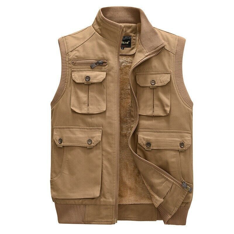 Quick Dry Mesh Multi Pocket Vest Jacket For Men Photography Advertising Fishing Plus Size Men'S Vests Waistcoats