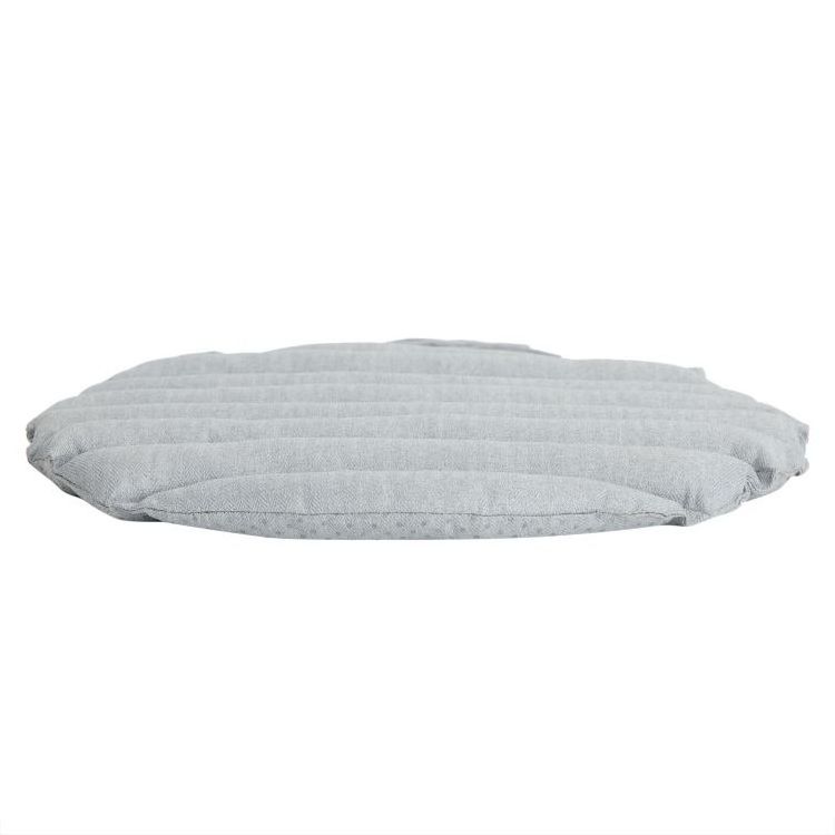 LISO Wholesale 100% Polyester Soft Herringbone Pattern Waterproof Solid Color Round Non-Slip Cushion With Tether