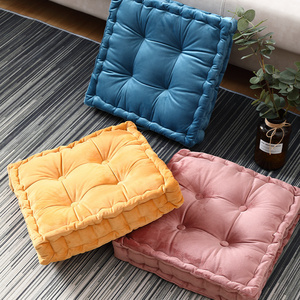 LISO Wholesale Custom Color Dutch Velvet Round Thickseat Meditation Floor Pillow Outdoor Seat Cushion