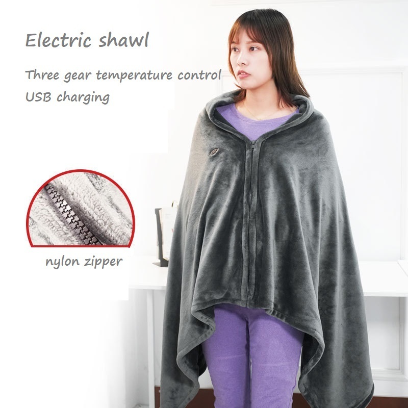 LISO Customized Usb Rechargeables Chauffante Shawl Pad Electric Heating sleep pod blanket Home Mattress Warm Body Blanket