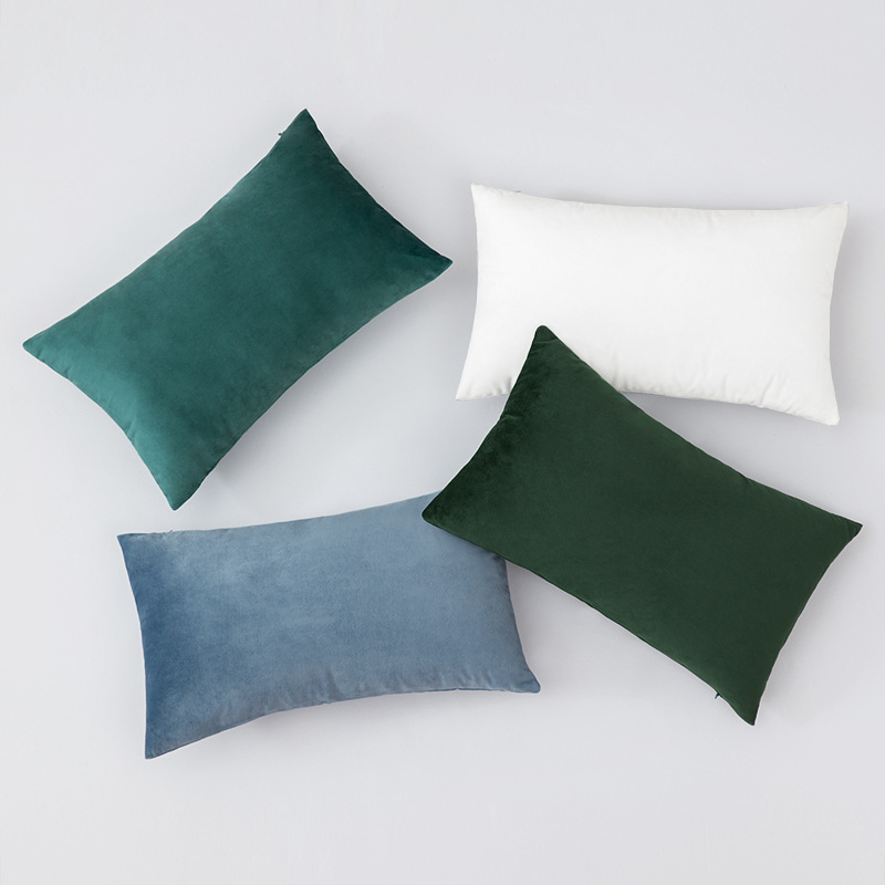 LISO Wholesale Luxury Polyester Solid Color Nordic Style Pillowcase Velvet Cushion Cover