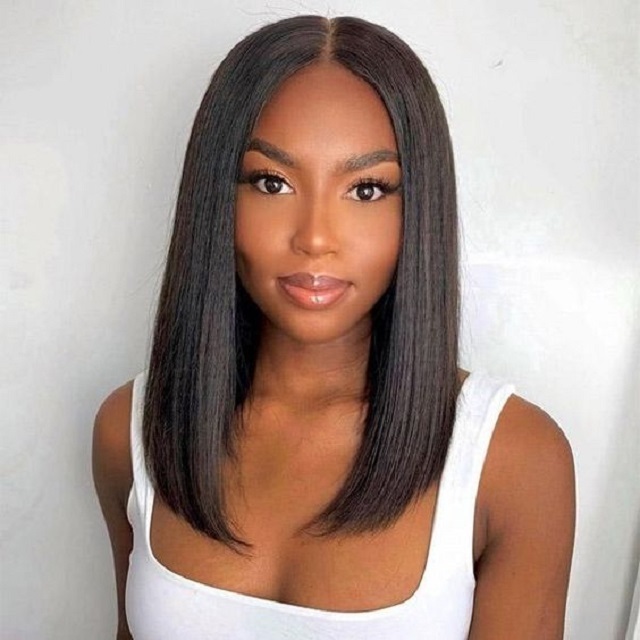 Glueless Straight Bob Wigs Brazilian Virgin Human Hair Bob Wigs with Baby Hair 13x4 Lace Front Human Hair wigs for Black Women