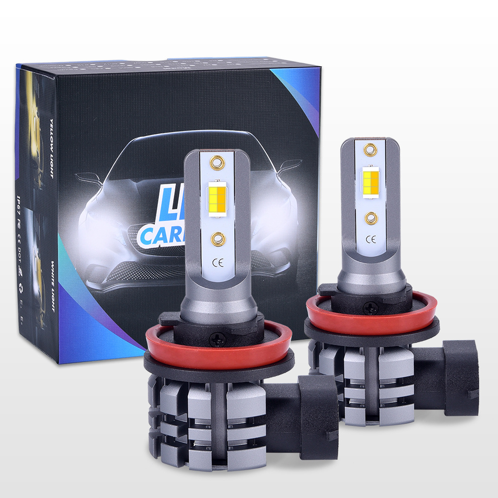 Easy Installation 24v Led Truck Fog Light Led Bulb 20watts 4000lm Customized H4 H7 H11 H27 880 881 Car Fog Led Lights Dual Color