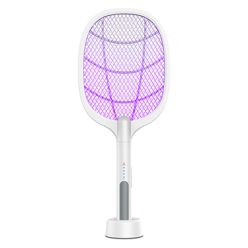 Fly Swatter Handheld Indoor Outdoor Electric Mosquito Swatter 2 in 1 Powerful 3000v Grid Rechargeable Bug Zapper Racket