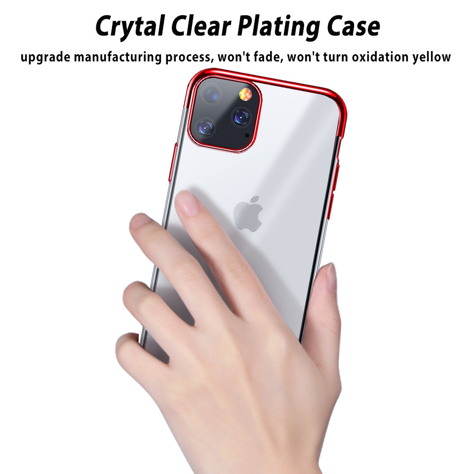 Clear Transparent Phone Cases Bulk Hot Selling Full Covered Silicone Case for iPhone11 pro Max Phone Cover Case