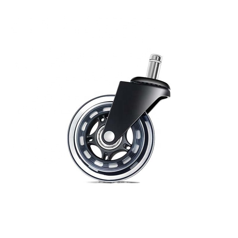 Swivel Office Chair Parts Caster Wheel Desk Chair Noiseless Office Chair Caster Wheels 3 Inch Swivel Rubber