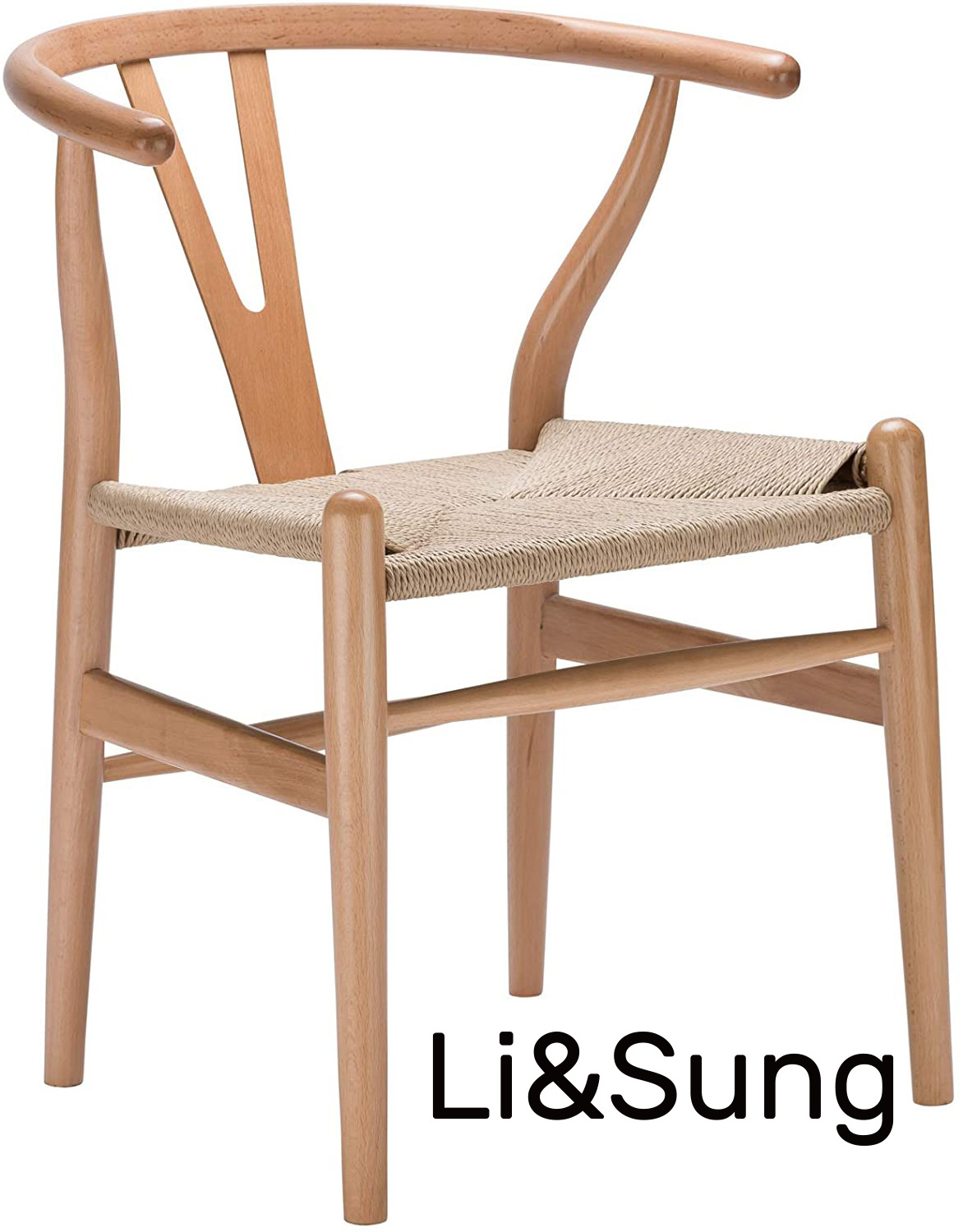 Li&Sung 10225 Solid Wood Nordic Style Design Ash Han Wegner Wishbone Y Chair Classical Dining Chair