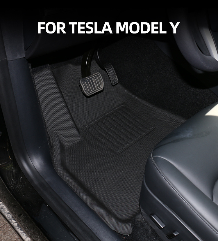 Waterproof Kick And Scratch Resistant 3D Car Floor Tpr Mats Wholesale Price For Tesla Model Y Accessories