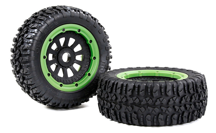 2PCS 180*70mm RC Car Plastic Wheel Rims And Rubber Tyres for ROFUN Rovan 1/5 RC Car LT Off-road 870011