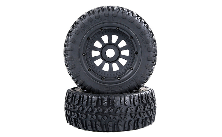 2PCS 180*70mm RC Car Plastic Wheel Rims And Rubber Tyres for ROFUN Rovan 1/5 RC Car LT Off-road 870011